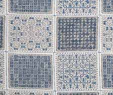 Guell Lamadrid Bedouin Grey And Black And Natural And Blue Fabric GL609/3