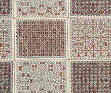 Guell Lamadrid Bedouin Grey And Black And Natural And Red Fabric GL609/7
