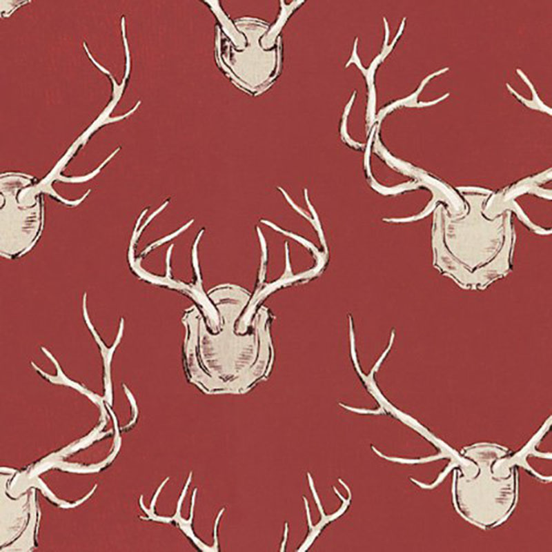 2009143.19 Antlers - Red - 19 - Lee Jofa Fabric