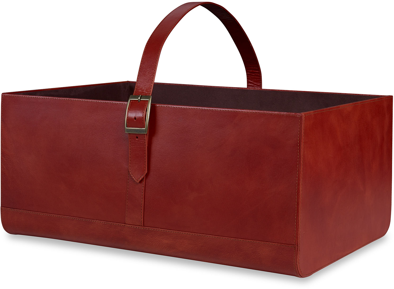 Kenilworth Basket, Leather, Brown