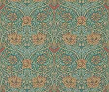 Morris and Co Honeysuckle & Tulip Emerald/Russet Wallpaper DM3W214704