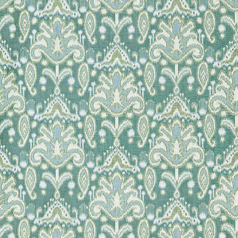 Grey Watkins Kandira Ikat Turquoise Fabric GW 000327210
