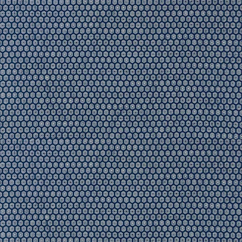 Grey Watkins Honeycomb Weave Navy Fabric GW 000627209