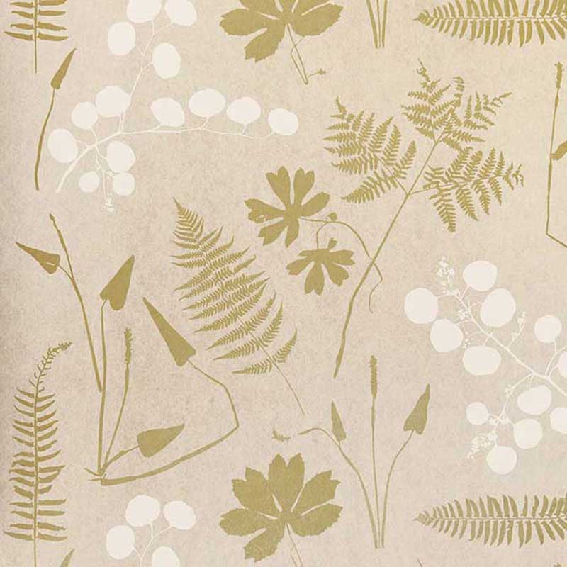 Schumacher Modern Botanical Parchment Wallpaper 5005010