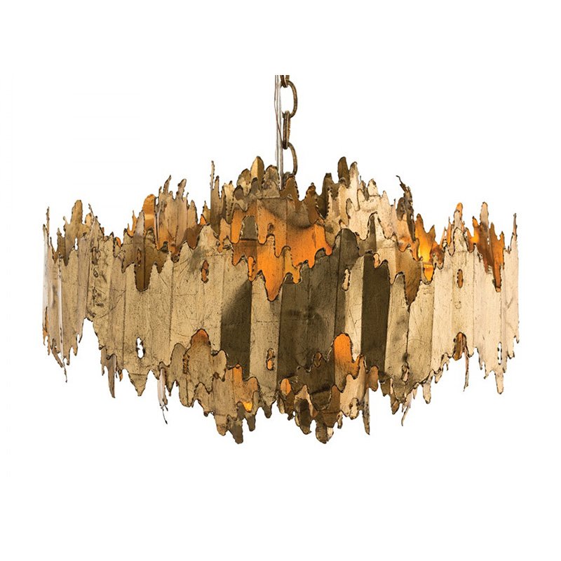 arteriors home lighting payne chandelier gold leaf