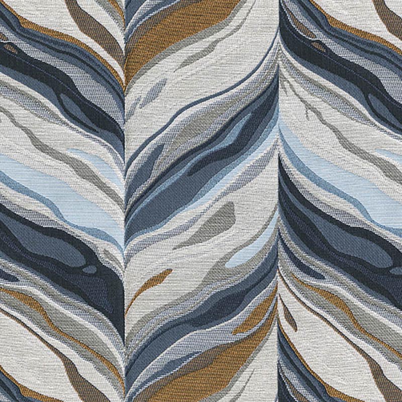 Brentano Quill Blue Amber Fabric 40 Off Samples