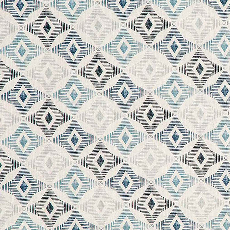 Guell Lamadrid Ava Blue And Grey And Black And Natural Fabric GL641/18
