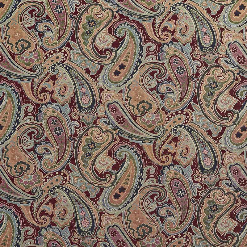 Charlotte 1969 Merlot Paisley Fabric 40% Off | Samples