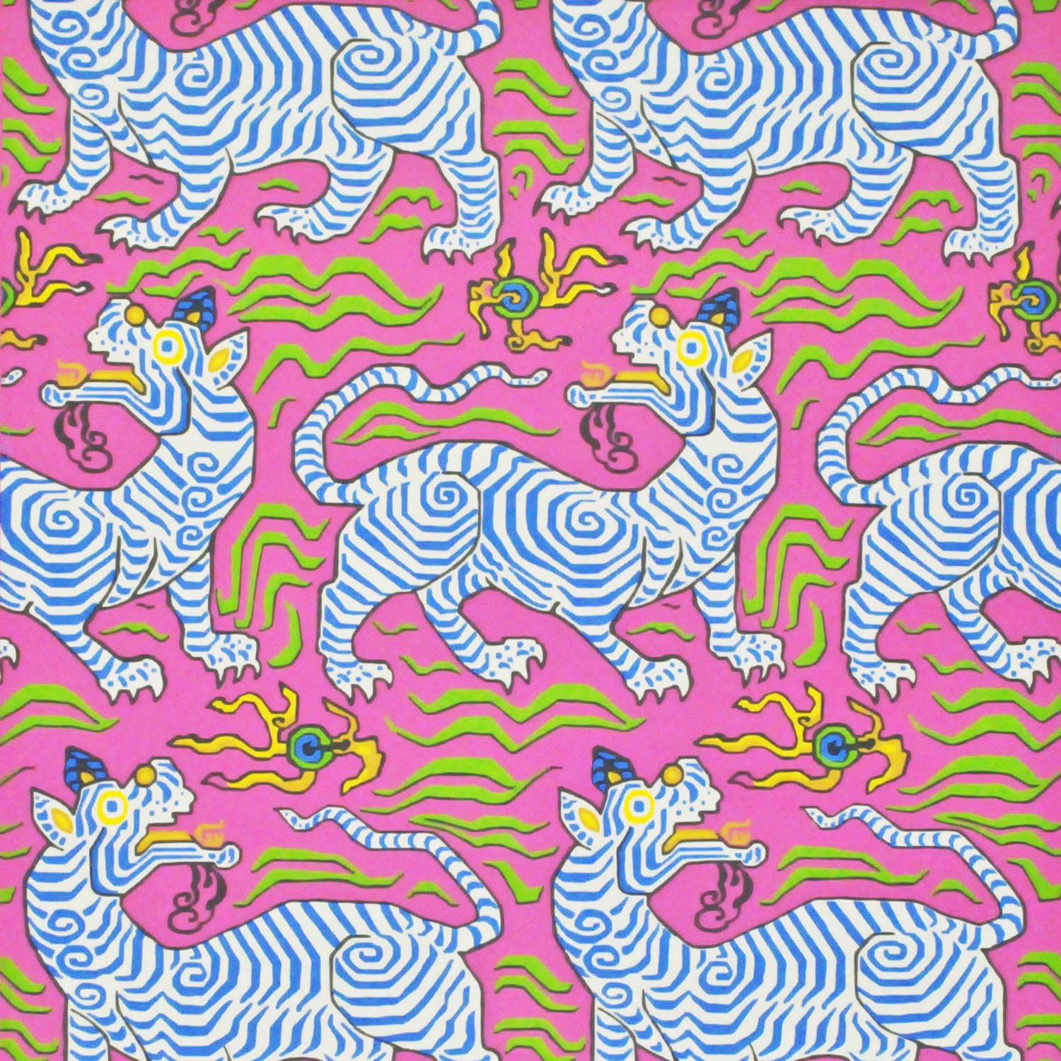 9985 8 Tibet Wallpaper Hot Pink Clarence House 9985 8 Tibet Wallpaper Hot Pink Clarence House