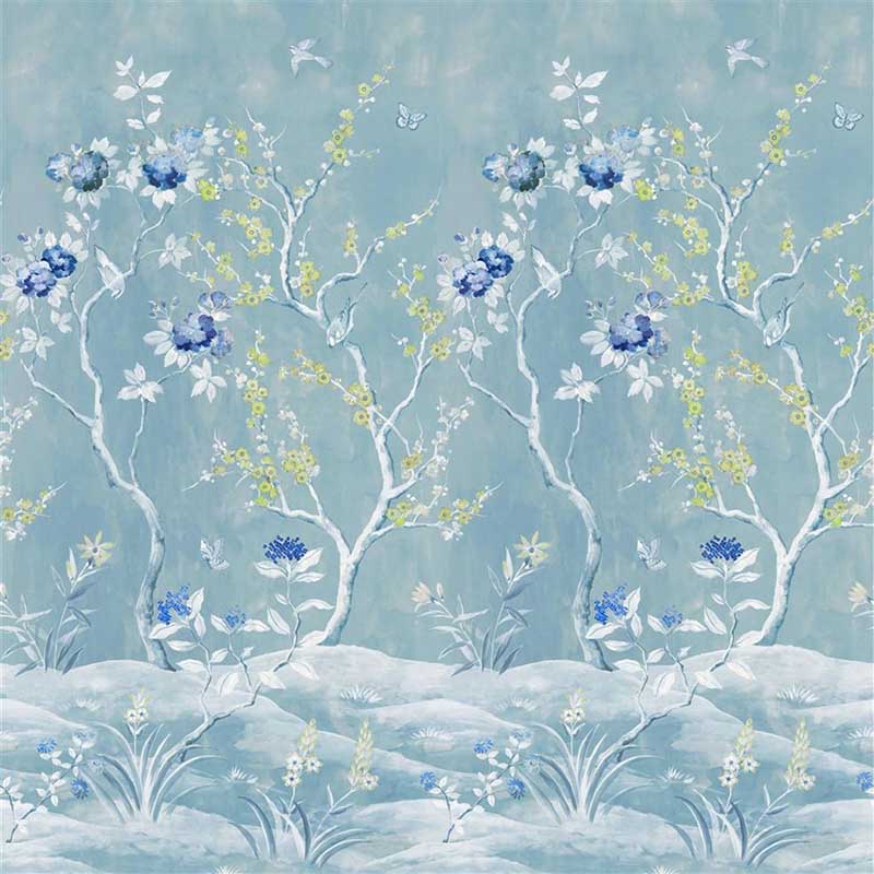 The Dolls House Emporium Blue Delft Tile Wallpaper