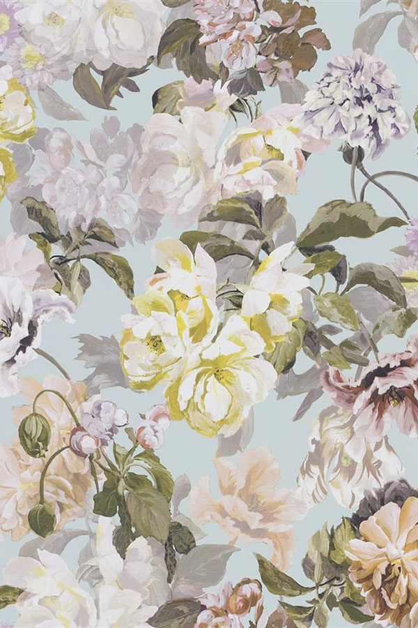 Designers Guild Delft Flower Duck Egg Wallpaper 40% Off | Samples