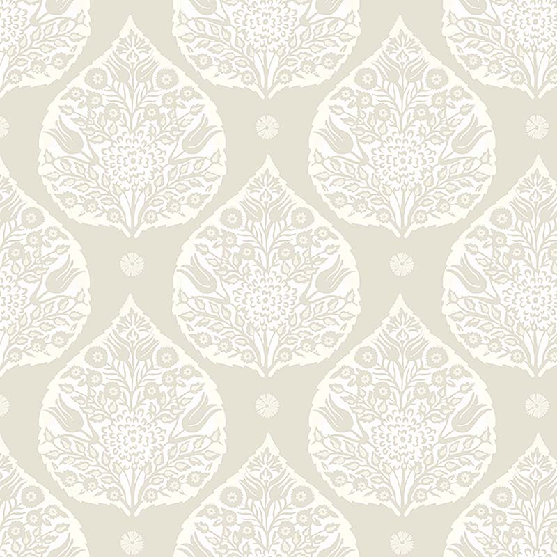 Galbraith and Paul Little Lotus Talc Wallpaper 40% Off | Samples