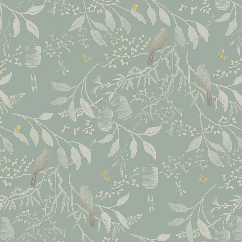 Galbraith and Paul Sumi Aqua Wallpaper 40% Off | Samples