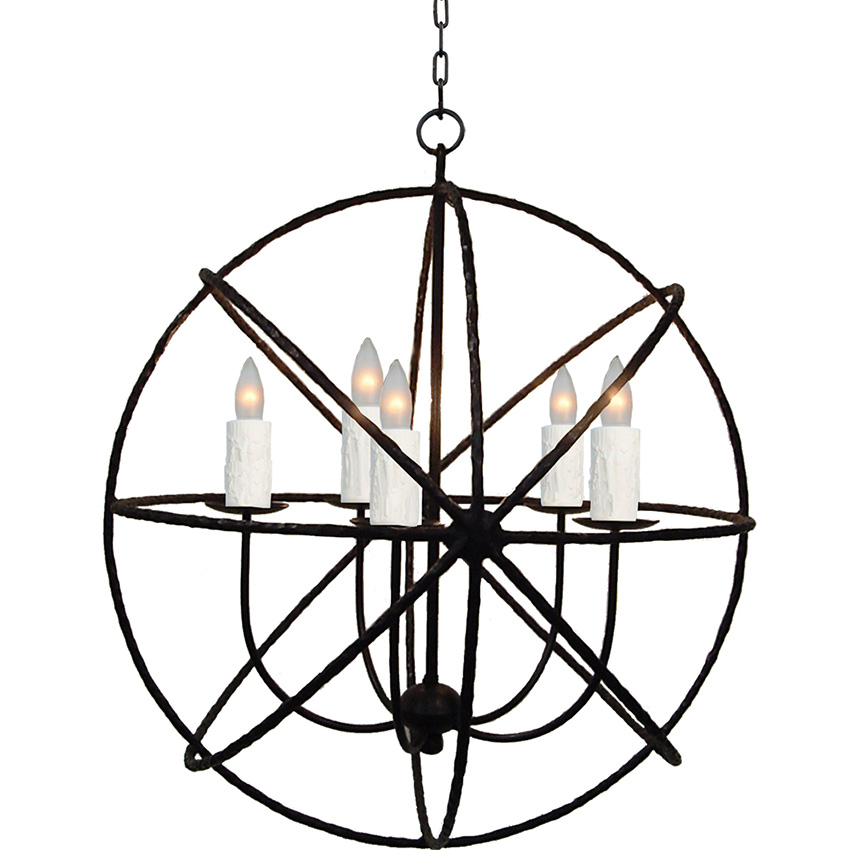 ironware international lighting cassiopeia 5 light chandelier