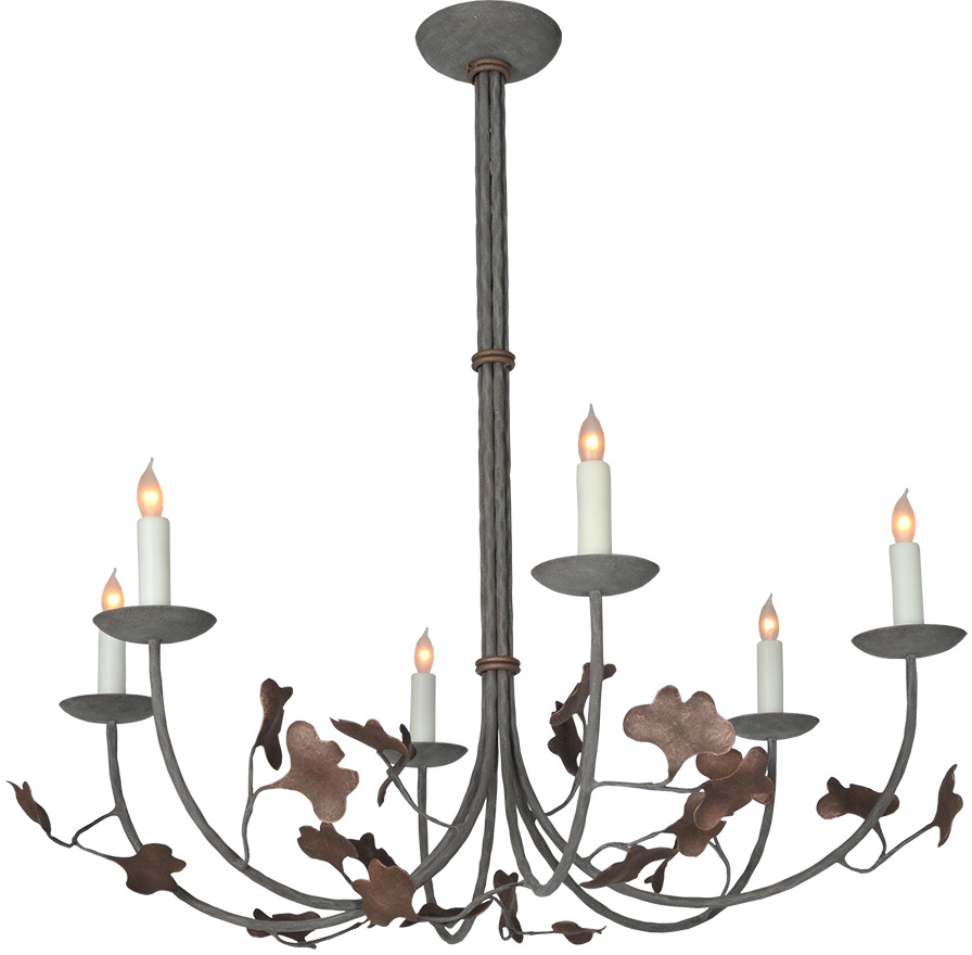 Midori 6 Light Chandelier Ironware International L A Design Midori 6 Light Chandelier