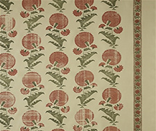 Jasper Indian Flower Burgundy Fabric 40% Off | Samples