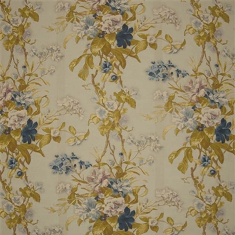 Jasper Hibiscus Morning Blue Fabric 40% Off | Samples