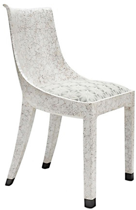 Jasper Eggshell Crackle Dining Chair