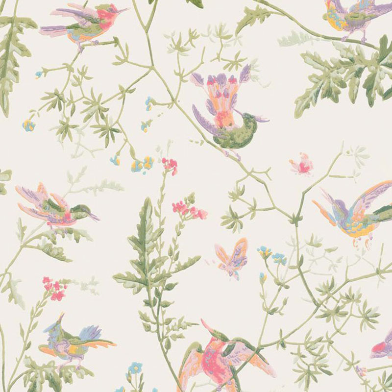 Cole and Son Hummingbirds Soft Multi-Colour Wallpaper 40% Off | Samples