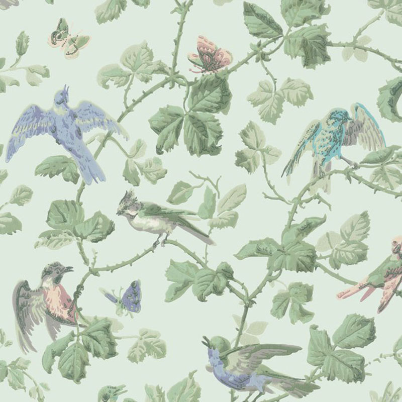 Cole and Son Winter Birds Duck Egg Wallpaper 40 Off Samples