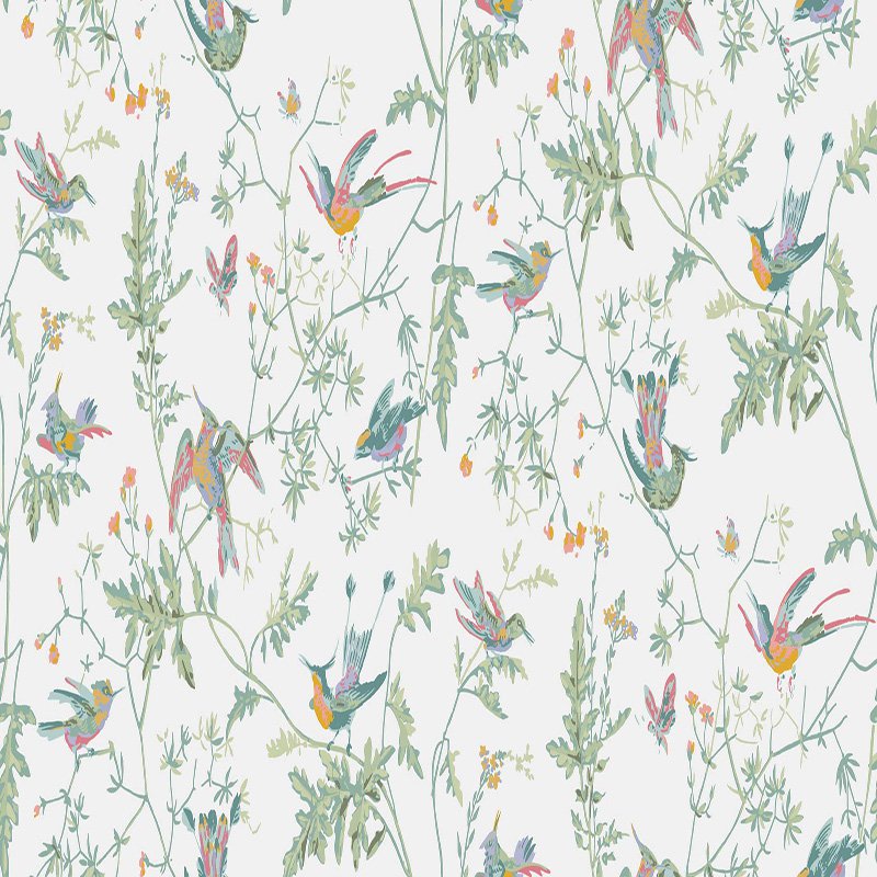 Cole and Son Hummingbirds Pastel Wallpaper 40% Off | Samples