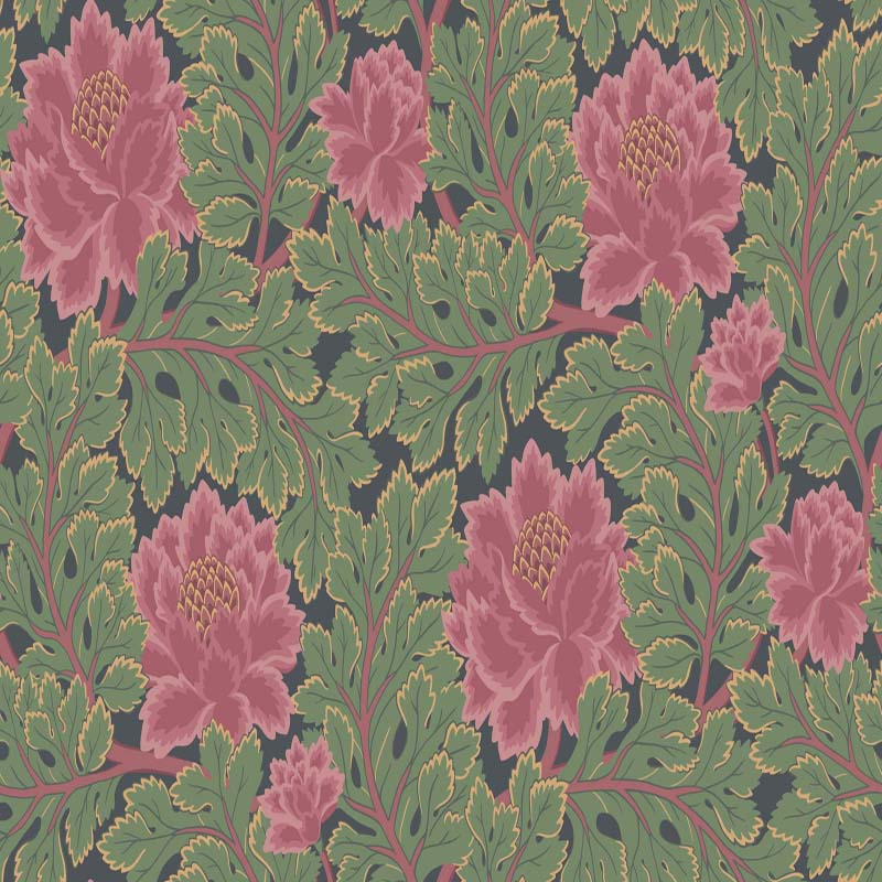 Cole and Son Aurora Rose Forest Char Wallpaper 40 Off Samples