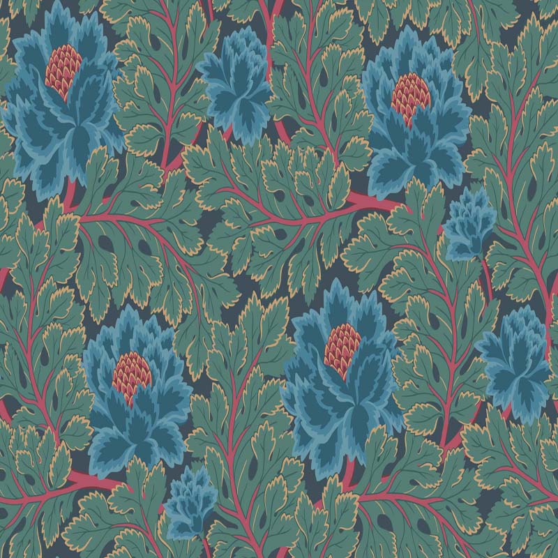 Cole and Son Aurora Petrol Teal Ink Wallpaper 40 Off Samples