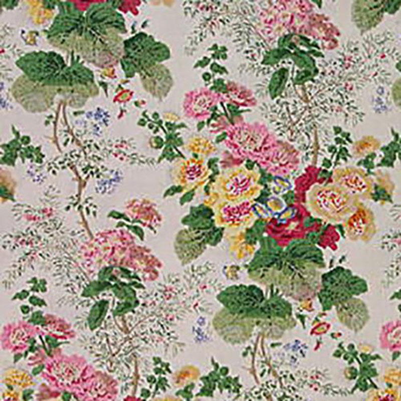 Lee Jofa Hollyhock HB Wht Pink - 101 Fabric 40% Off | Samples