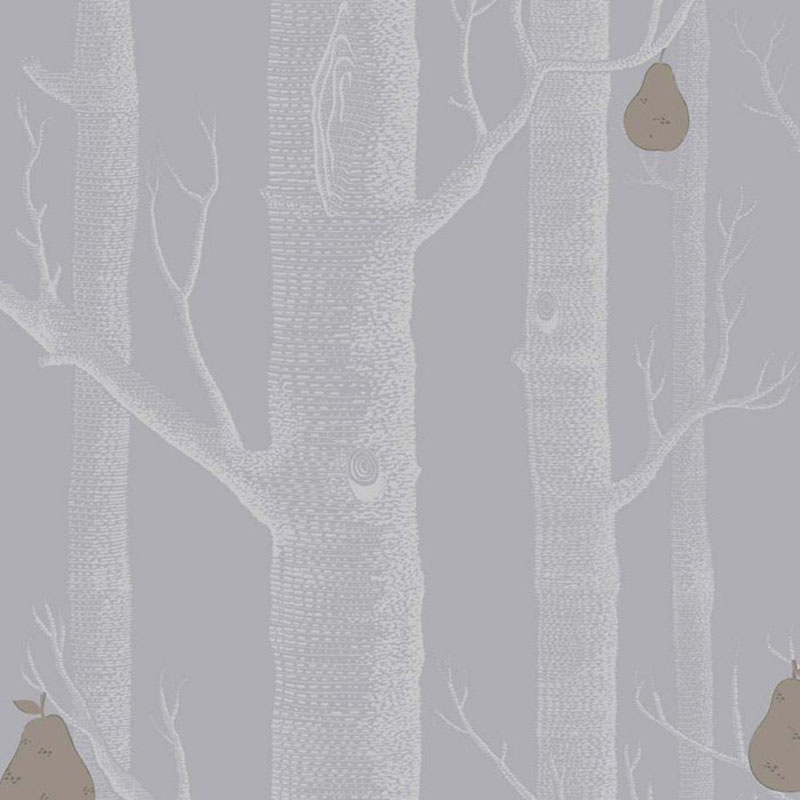 Cole and Son Woods & Pears Slate Silver Wallpaper 40 Off Samples