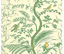 Brunschwig and Fils Bird And Thistle Blue Wallpaper 40% Off | Samples