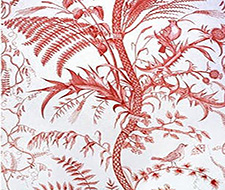 Bird /& Thistle Red FABRIC BRUNSCHWIG FILS