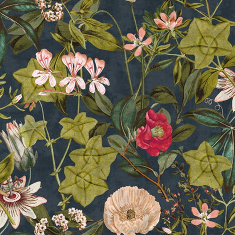 Clarke And Clarke Passiflora Midnight Spice Fabric 40 Off Samples