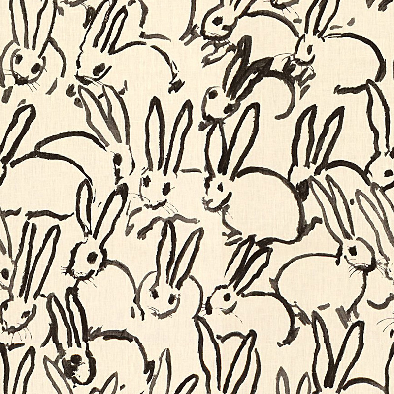Hutch Pink Bunny 4x4 Fabric Sample