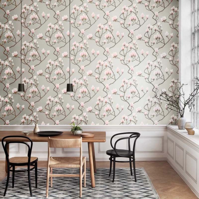 Cole and Son Magnolia Pale Blue Wallpaper 40% Off | Samples