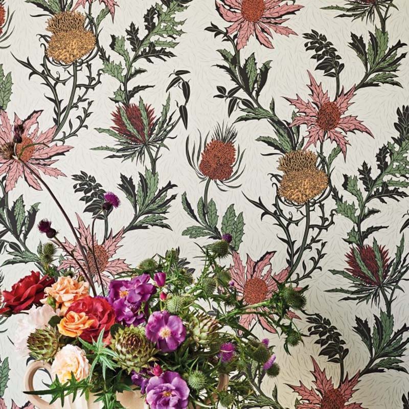 Cole and Son Thistle Lemon Olive D Egg Wallpaper 40 Off Samples