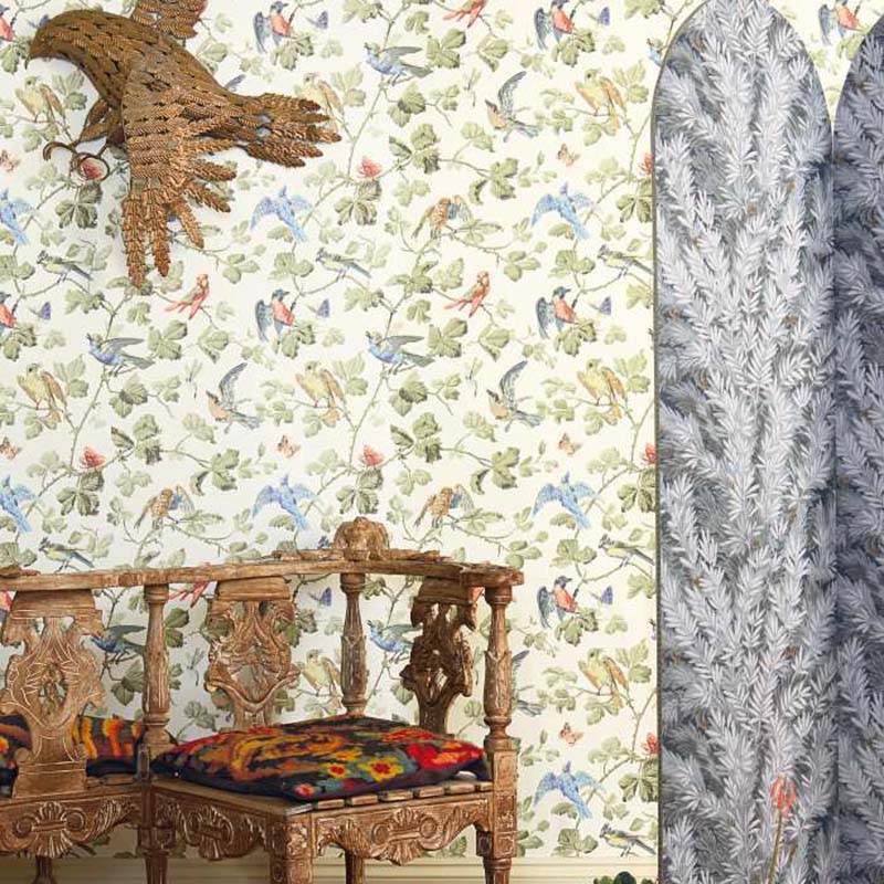 Cole and Son Winter Birds MultiColoured Wallpaper 40 Off Samples