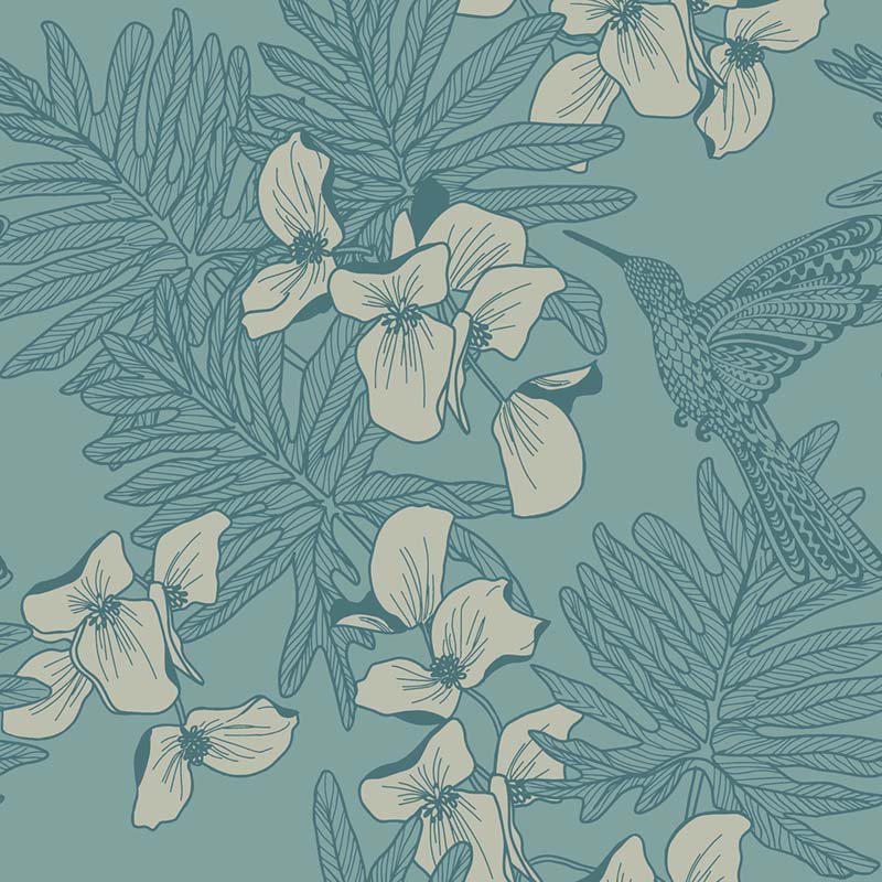 Sea Garden' Wallpaper by Tea Collection - Seafoam