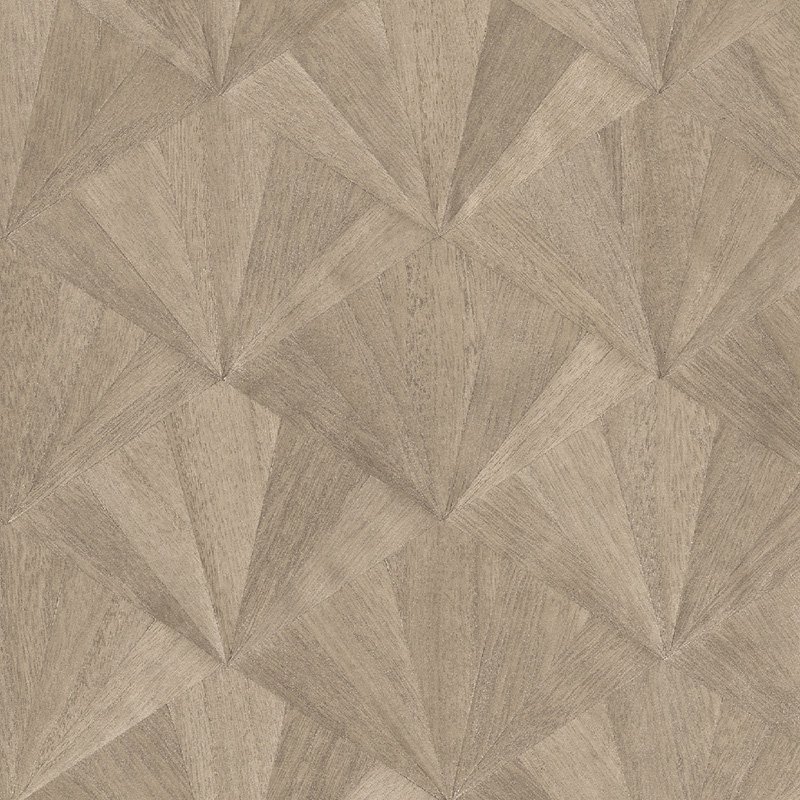 Maya Romanoff Ajiro Fanfare Teak Luster Wallpaper 40% Off | Samples