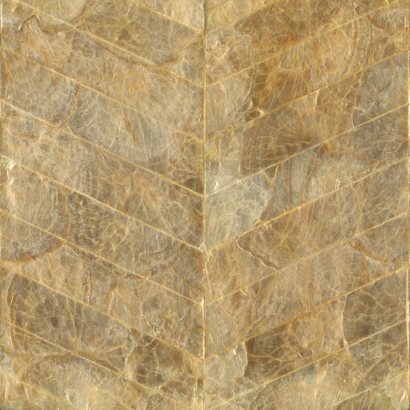 Maya Romanoff Mother of Pearl Chevron Golden Pearl