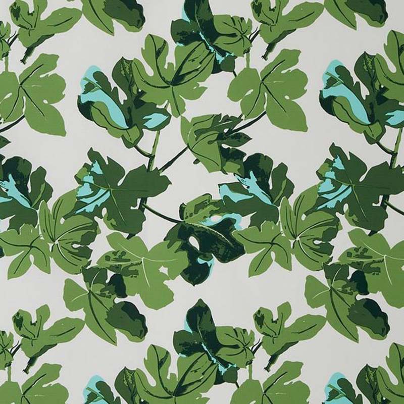 Peter Dunham Fig Leaf Outdoor Original On White Fabric 40% Off | Samples