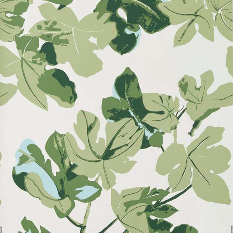 Peter Dunham Fig Leaf Original On White Wallpaper 40% Off | Samples