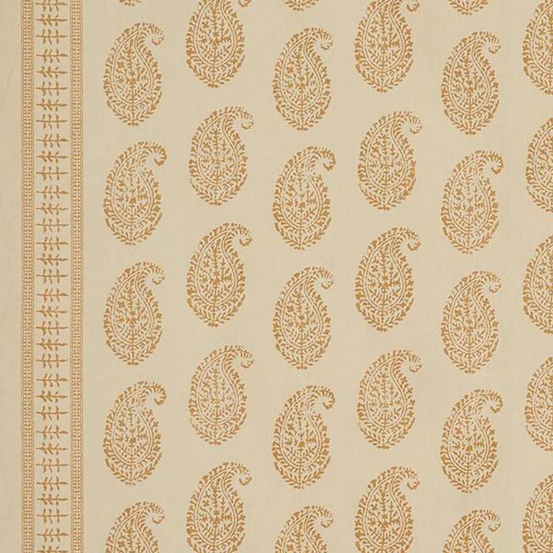 Peter Dunham Kashmir Paisley Gold Natural Fabric 40 Off Samples