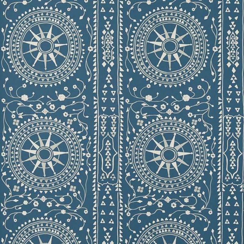 Peter Dunham Leila Reverse Indigo Gray Wallpaper 40% Off | Samples