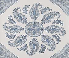 Peter Dunham Samarkand Blue Green On White Wallpaper 40% Off | Samples