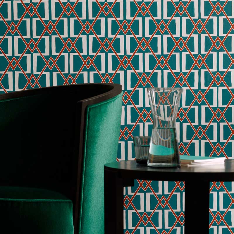 Pierre Frey Mia Petrole Wallpaper 40% Off | Samples