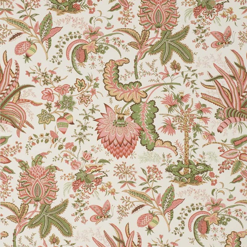 Pierre Frey Marquis De Seignelay Coral Leaf Wallpaper 40% Off | Samples