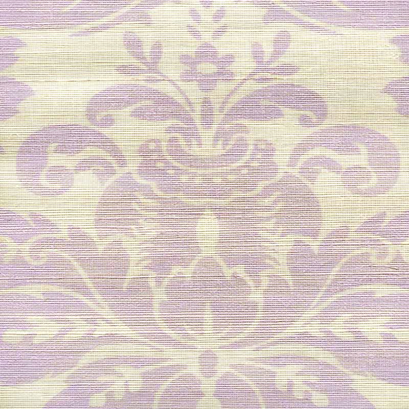 Quadrille Monty on Grasscloth Lavender Wallpaper 40 Off Samples