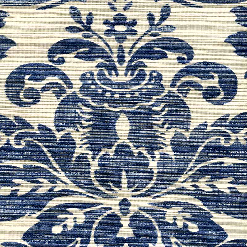 Quadrille Monty on Grasscloth Navy Wallpaper 40 Off Samples
