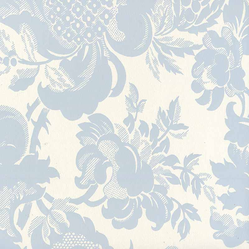 Quadrille Des Gardes Soft Windsor Blue Wallpaper 40 Off Samples