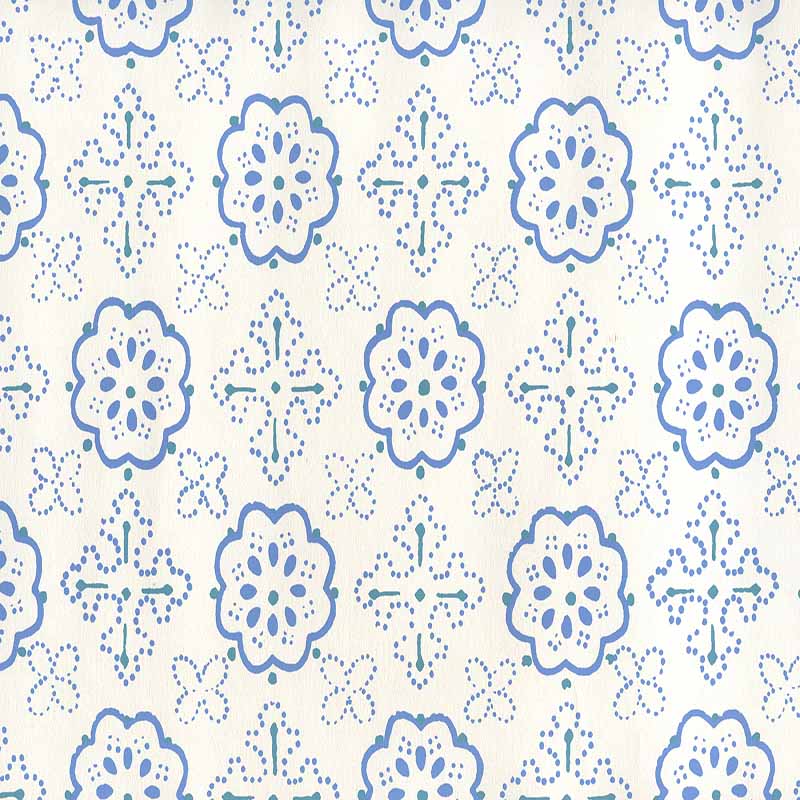 Quadrille Crawford Multi Blues Wallpaper 40% Off | Samples